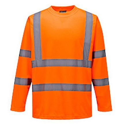 Reflexní tričko s dlouhým rukávem Plus Hi-Vis, oranžové, vel. XL