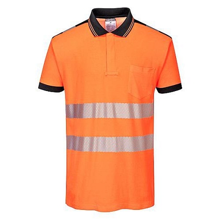Reflexní polokošile s krátkým rukávem PW3 Hi-Vis, oranžová/černá, vel. 3XL