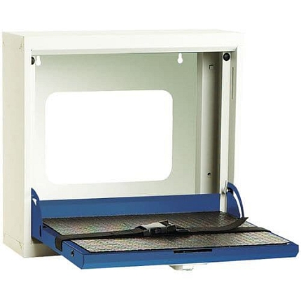 Kovová schránka na notebook Bott, šedá-modrá