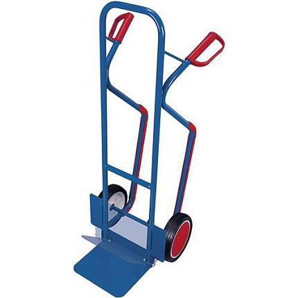 Rudl RU255 s ližinami, do 200 kg, s plnými koly, modrý