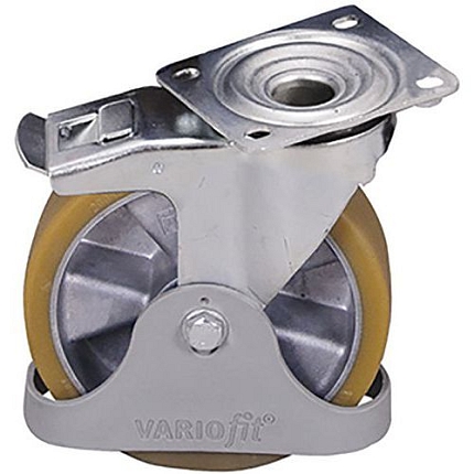 Příplatková výbava - Sada 2 pevných a 2 otočných kol s brzdou, polyuretanová, 200 x 50 mm, do 1 500 kg