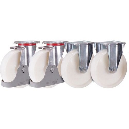 Příplatková výbava - Sada 2 pevných a 2 otočných kol, polyamidová, 200 x 50 mm