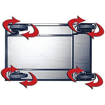 Příplatková výbava - Sada 2 otočných a 2 otočných kol s brzdou, pryžová kola