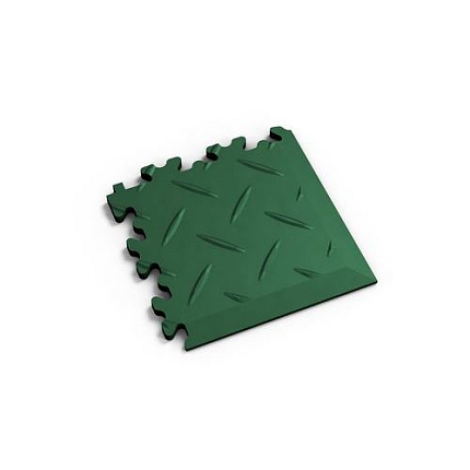 Zátěžová podlaha Fortelock Industry, dezén diamant, roh, zelený