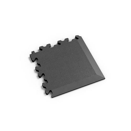 Zátěžová podlaha Fortelock Industry, dezén kůže, roh, tmavě šedý