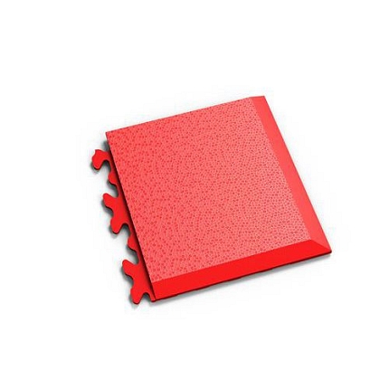 Zátěžová podlaha Fortelock Invisible, dezén hadí kůže, roh typ D, červený