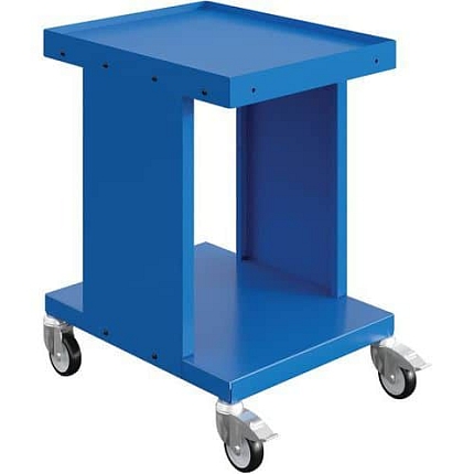 Dílenský vozík na materiál Sofame, 2 patra, 150 kg, modrý