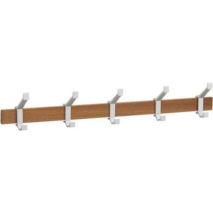Nástěnný věšák Gardelux, bílá, 5 háčků
