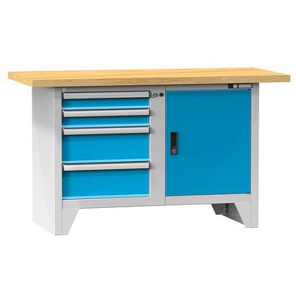 Svařovaný dílenský stůl Redig, 88 x 150 x 70 cm