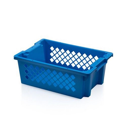 Stohovatelná plastová přepravka SN64 PP, perforované stěny, 60 x 40 x 22 cm