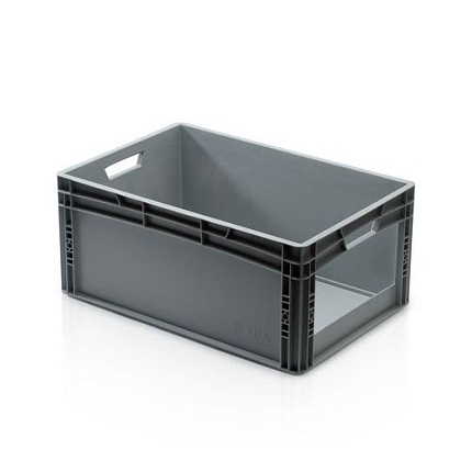 Plastová Euro přepravka s vkladovým oknem, 60 x 40 x 27 cm
