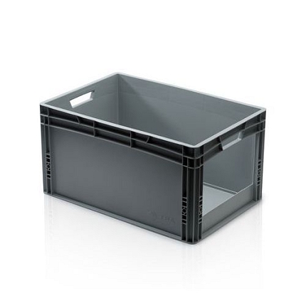 Plastová Euro přepravka s vkladovým oknem, 60 x 40 x 32 cm