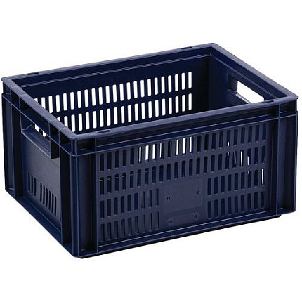 Stohovatelná plastová přepravka PP Manutan Expert s perforovanými stěnami, 19 l