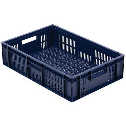 Stohovatelná plastová přepravka PP Manutan Expert perforovaná, 28 l