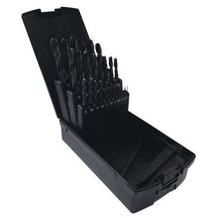 Sada laminovaných vrtáků do kovu Manutan Expert, 25 ks, průměr 1 - 13 mm