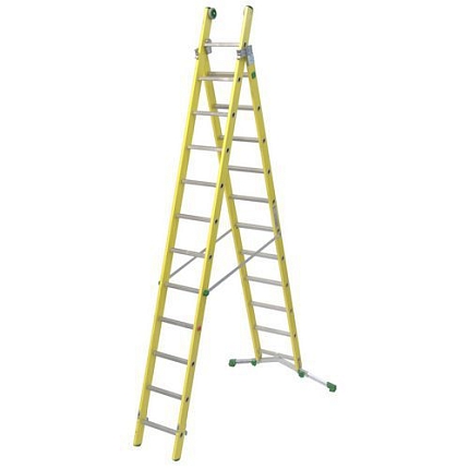 Výsuvný sklolaminátový žebřík Facal, 11 + 12 příček