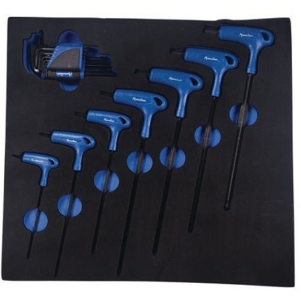 Sada imbusových a T klíčů Manutan Expert, 16 ks