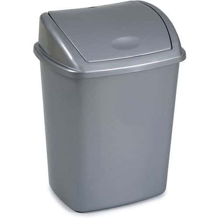 Odpadkový koš s výklopným víkem 26 l šedý