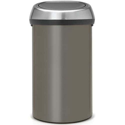 Odpadkový koš Soft–Touch 60 l platinový