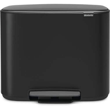 Odpadkový koš s nožním pedálem Bo 3 x 11 l matně černý
