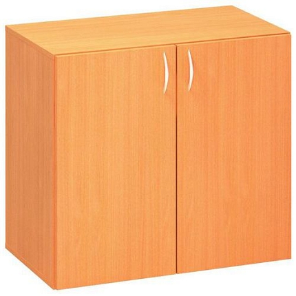 Nízká široká skříň Alfa 500, 74,2 x 80 x 47 cm, s dvířky, dezén buk Bavaria