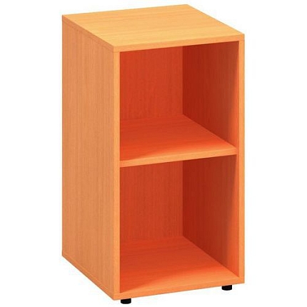 Nízká úzká skříň Alfa 500, 73,5 x 40 x 45 cm, otevřená, dezén buk Bavaria