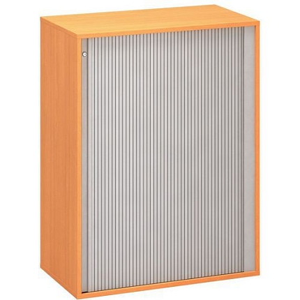 Střední široká skříň Alfa 500, 106,3 x 80 x 45 cm, se žaluziemi, dezén buk Bavaria