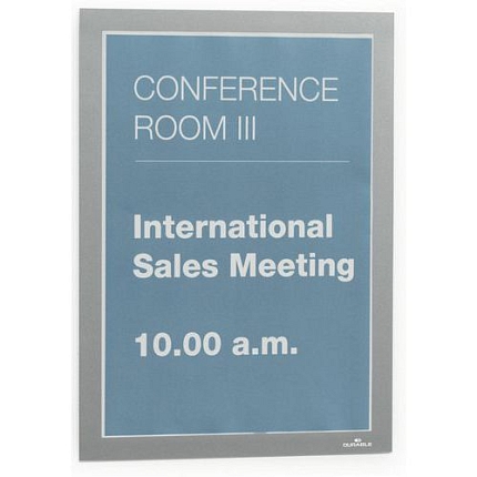 Samolepící rámeček Durable, Duraframe, A4, stříbrný