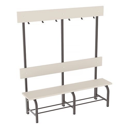 Lavice Aneta s věšákovou stěnou, 150 cm, hnědá