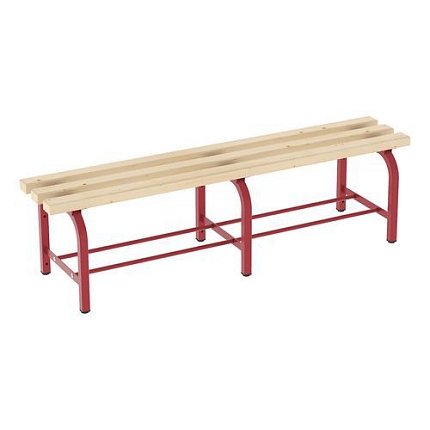 Lavice Nora s roštem, 150 cm, červená