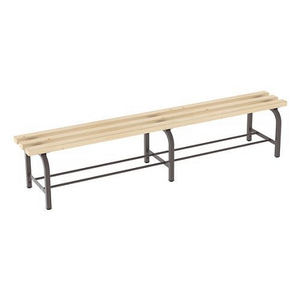 Lavice Eda s roštem, 200 cm, hnědá