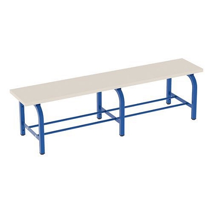 Lavice Alex s roštem, 150 cm, modrá