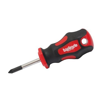 TOPTRADE šroubovák pozidrive, krátký, magnetický, S2, 1 x 38 mm