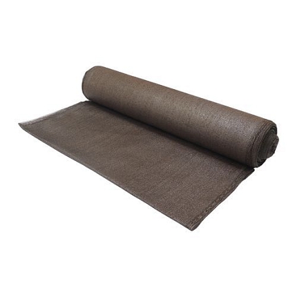 TOPTRADE Síť stínící, hnědá, 2 x 10 m, 150 g / m2