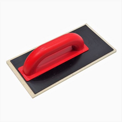 TOPTRADE hladítko ABS, posunuté, plsť bílá, 280 x 140 x 8 mm