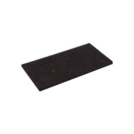 TOPTRADE povrch náhradní, plsť hnědá, 250 x 130 x 10 mm, profi