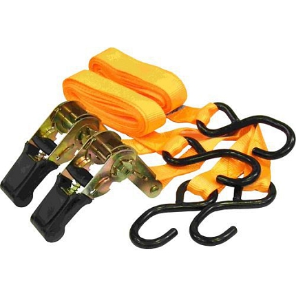 TOPTRADE pás upínací, s háky a ráčnou, sada 2 ks, do 700 kg, 25 mm x 4,5 m