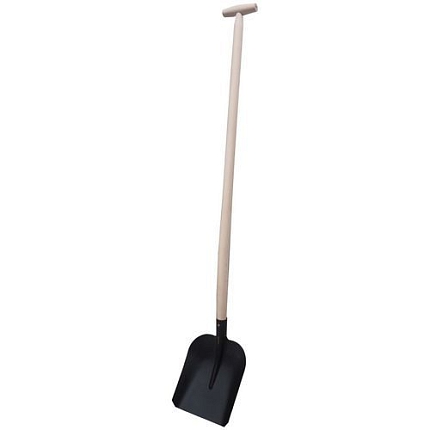 TOPTRADE lopata ocelová, standard, černý lak, s prohlou násadou 