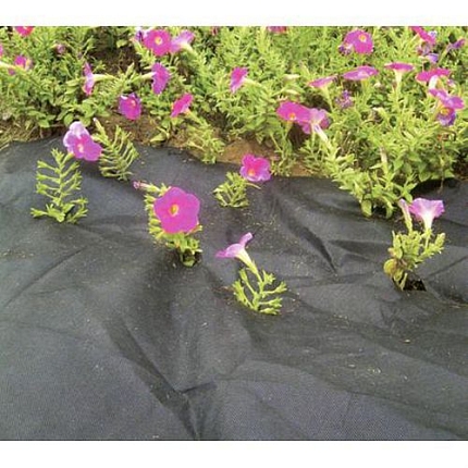 Textilie černá, tkaná, propustná, role, 1 x 10 m, 100 g / m2