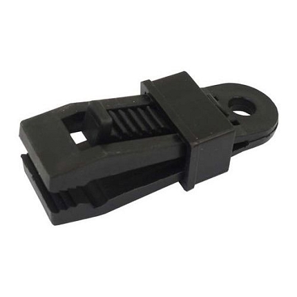 TOPTRADE držák plachty s okem, klipsna, 25 x 85 mm, sada 4 ks