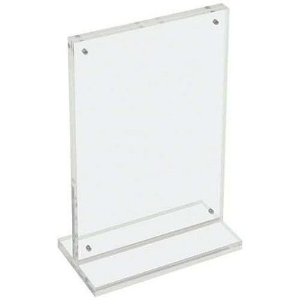 Magnetický stojánek na letáky Manutan Expert, typ T na výšku, A5