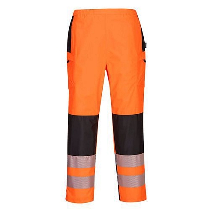 Dámské kalhoty do deště PW3 Hi-Vis, černá/oranžová, vel. M
