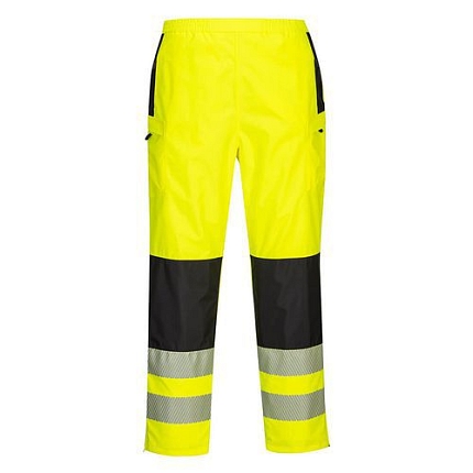 Dámské kalhoty do deště PW3 Hi-Vis, černá/žlutá, vel. S