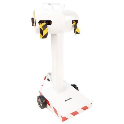 Mobilní zahrazovací sloupek Manutan Expert, dva popruhy, 28 m