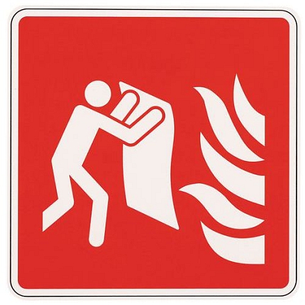 Požární tabulka Manutan Expert - Hasicí deka, hliník, 120 mm