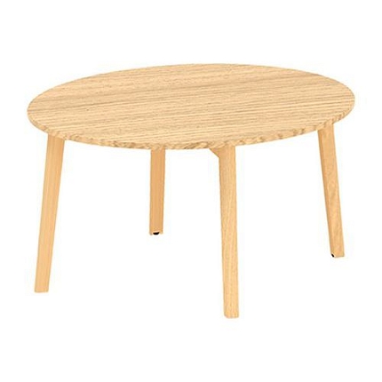 Kruhový konferenční stůl Alfa Root, 90 x 47,7 cm, dub