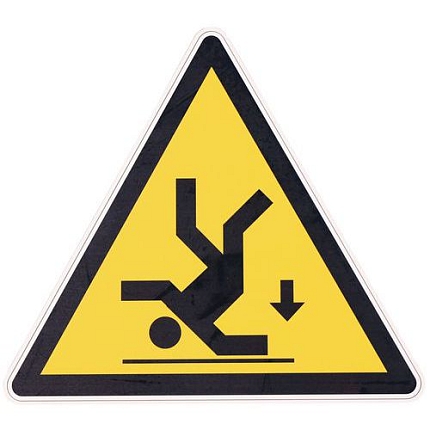 Výstražná tabulka Manutan Expert - Nebezpečí pádu, hliník, 200 mm