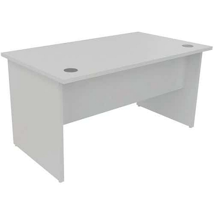 Kancelářský stůl Manutan Expert, 72 x 140 x 80 cm, rovné provedení, šedá