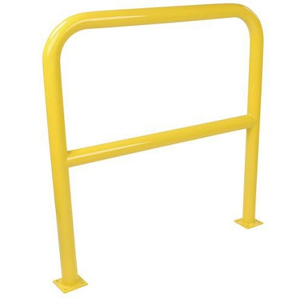 Kovová zábrana, délka 100 cm, průměr 59 mm, žlutá - Manutan Expert