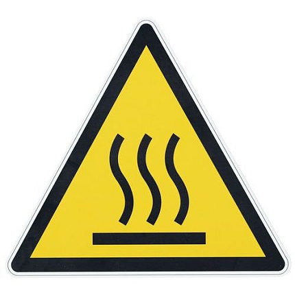 Výstražná tabulka Manutan Expert - Horký povrch, hliník, 120 mm